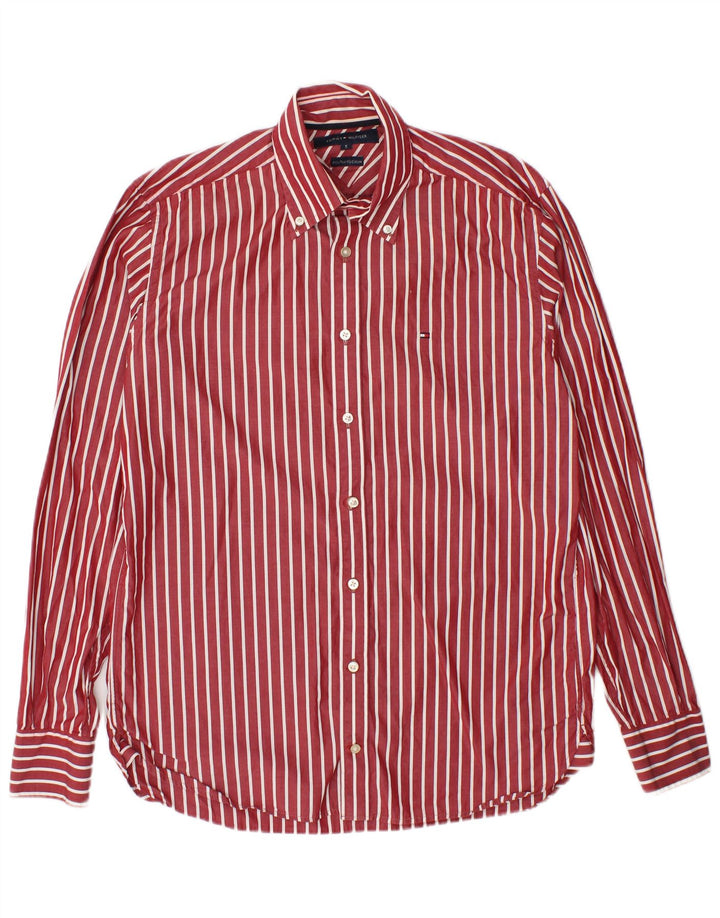 Camisa Tommy Hilfiger Hombre Small Algodón A Rayas Rojas