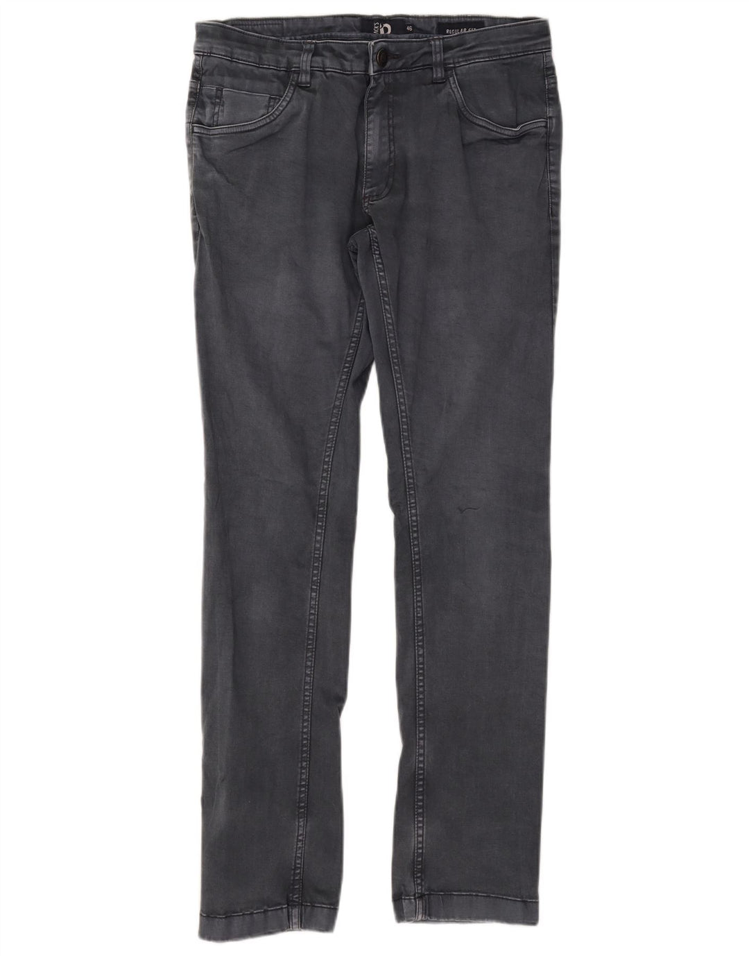 DACK'S Pantalones casuales rectos de ajuste regular para hombre IT 46 Small W31 L30 Gris