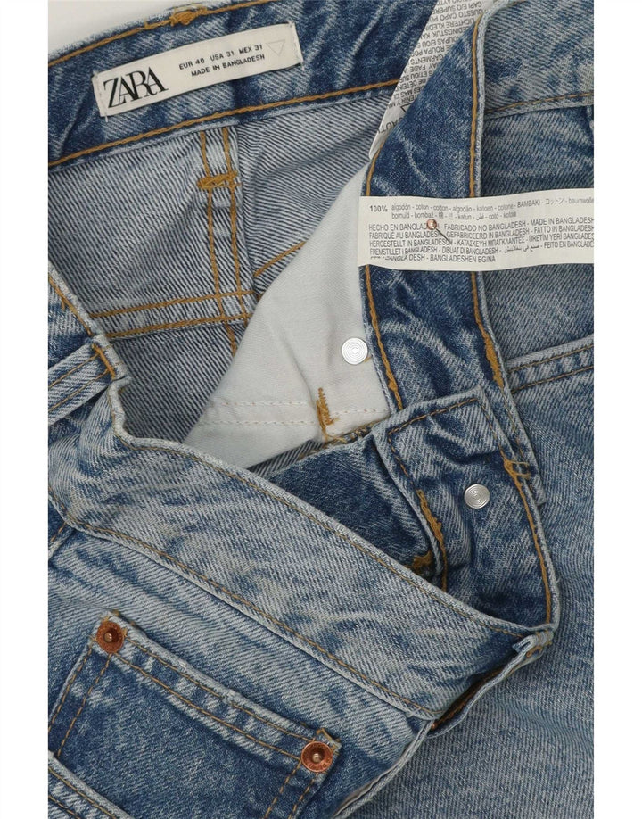 Zara Hombre Vaqueros Cropped Medio W31 L25 Algodón Azul