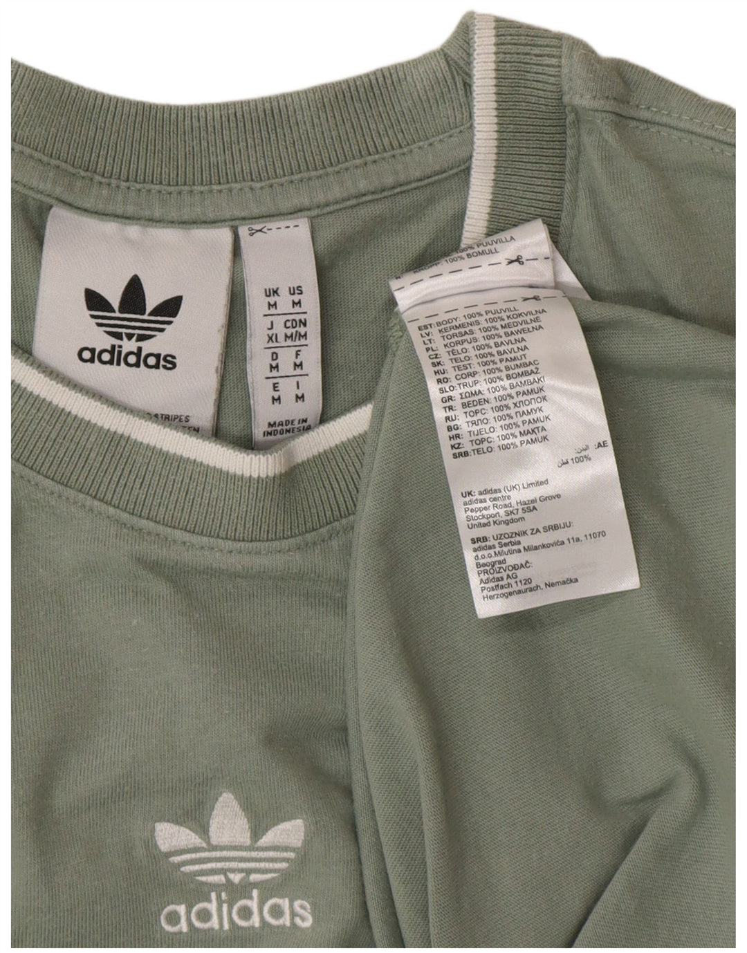 ADIDAS Camiseta Hombre Top Algodón Verde Medio
