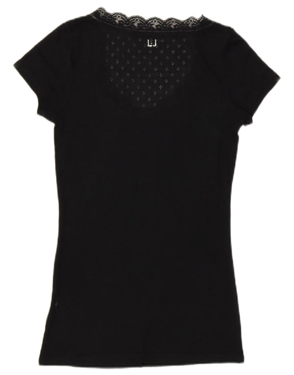 Liu Jo Camiseta para Mujer Top UK 8 Small Black