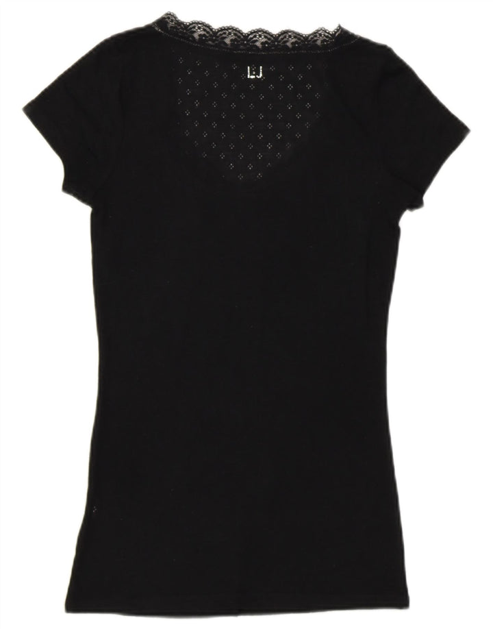 Liu Jo Camiseta para Mujer Top UK 8 Small Black