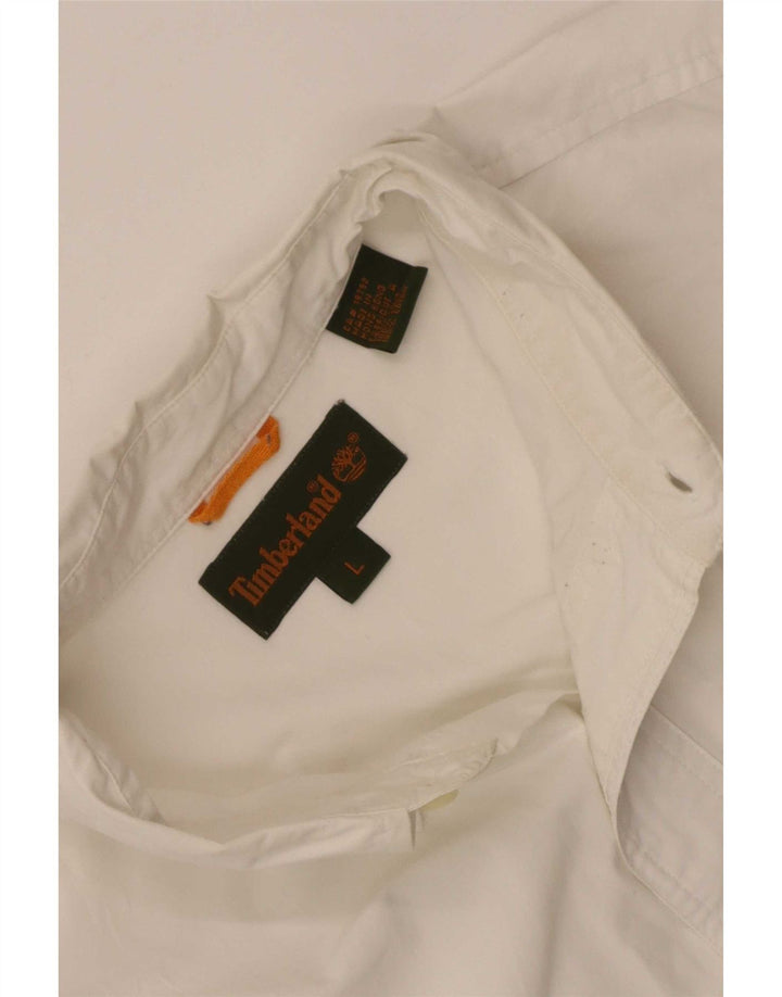 Camisa Timberland Hombre Grande Algodón Blanco