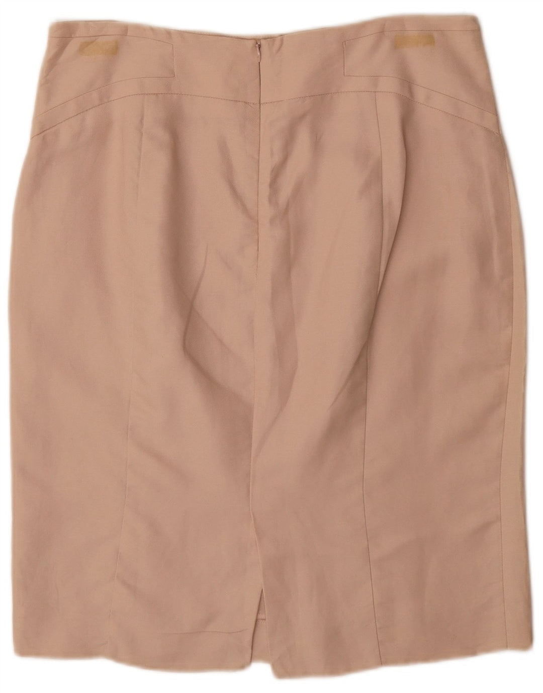 ZARA Mujer Falda Lápiz De Cintura Alta XL W32 Rayón Beige