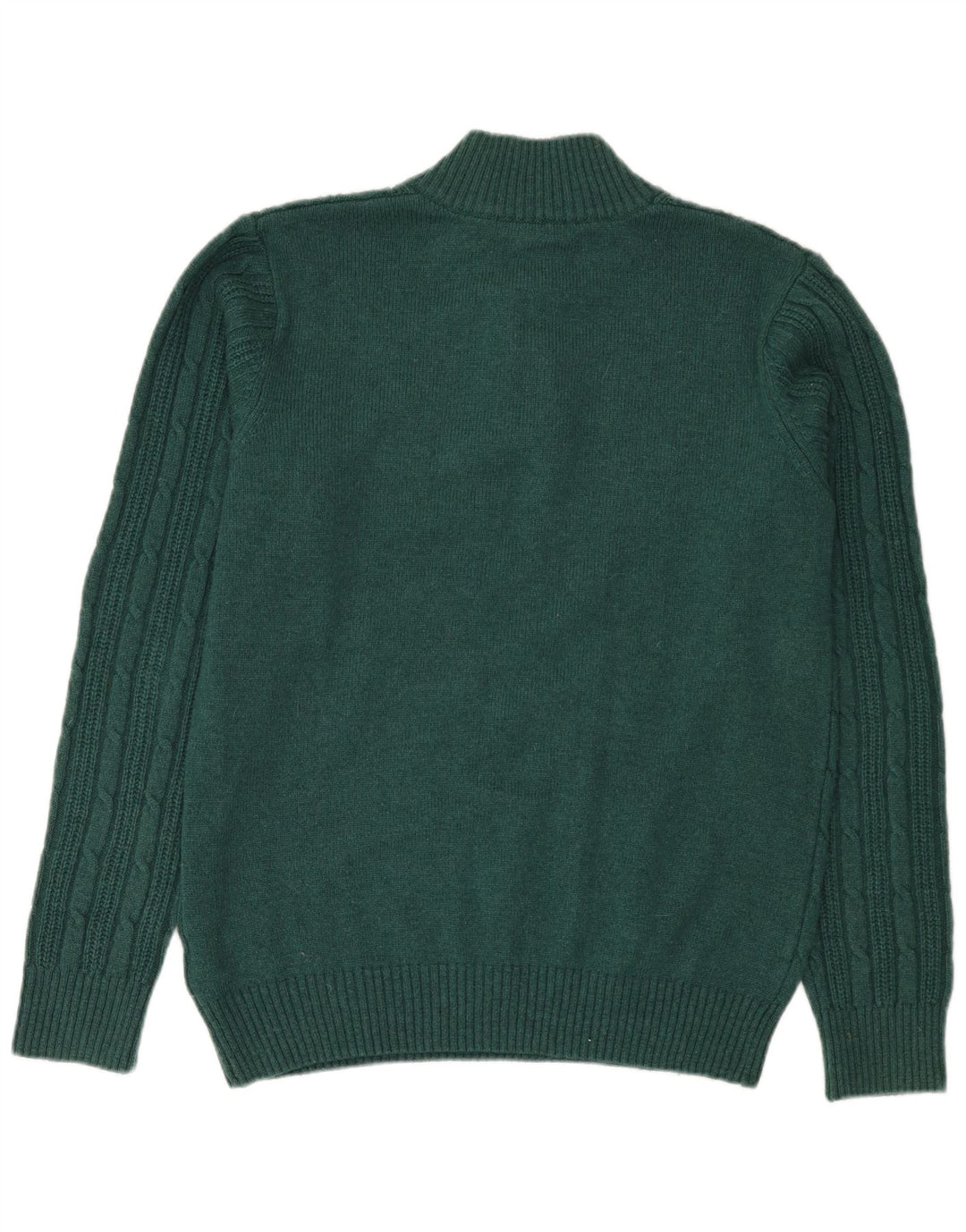 Crew Clothing - Jersey con cuello y botones para hombre, nailon verde medio