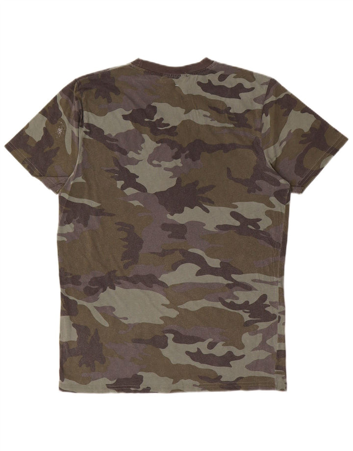 Converse Hombre Camiseta Gráfica Top Medium Khaki Camuflaje