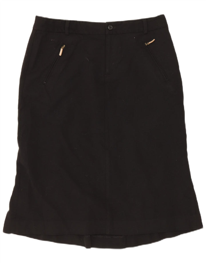 Ralph Lauren Falda acampanada para mujer US 6 Mediana W30 Lana negra
