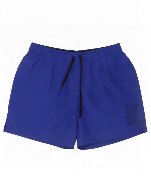 Nike - Pantalones cortos deportivos con gráficos para hombre, poliéster azul grande