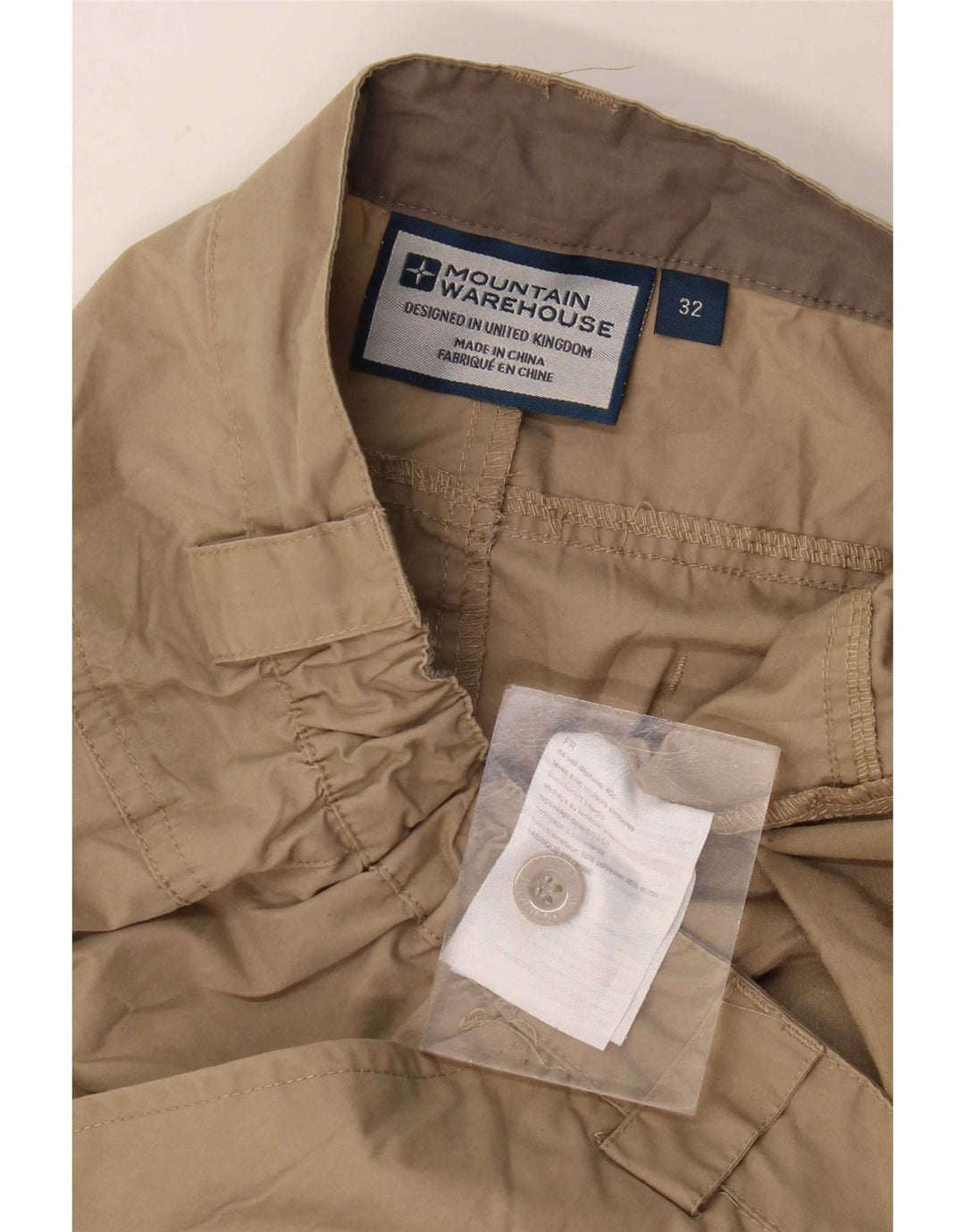 Pantalón cargo recto para hombre de Mountain Warehouse W32 L32 Poliéster beige