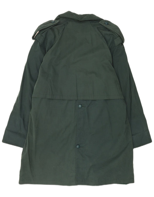 Gabardina vintage de gran tamaño para mujer IT 42 Algodón verde medio