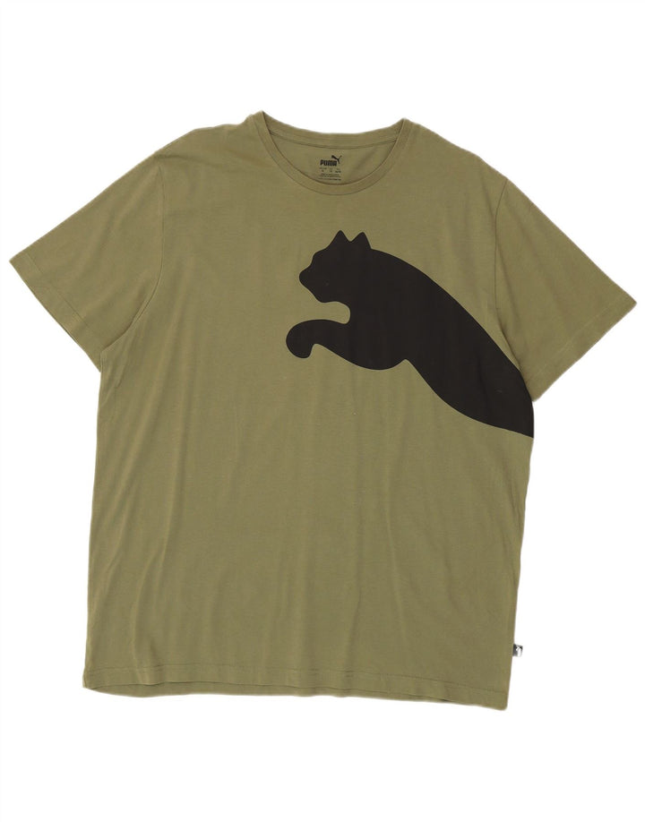 Puma Hombre Camiseta Gráfica Top XL Caqui