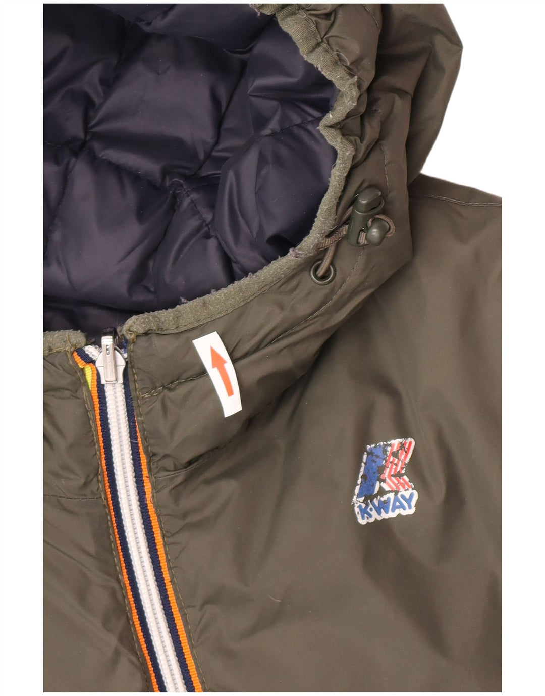 K-Way Chaqueta acolchada reversible con capucha para hombre UK 38 Poliamida verde medio