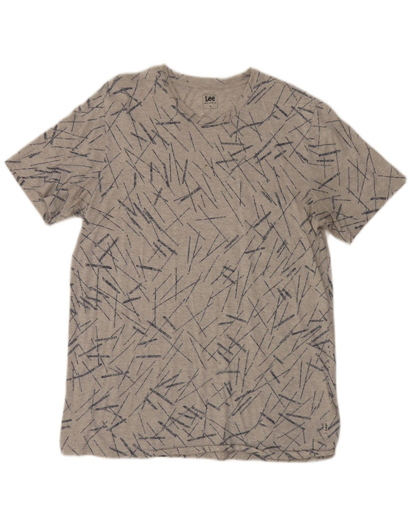 Camiseta Lee para hombre Top Small de algodón a rayas grises
