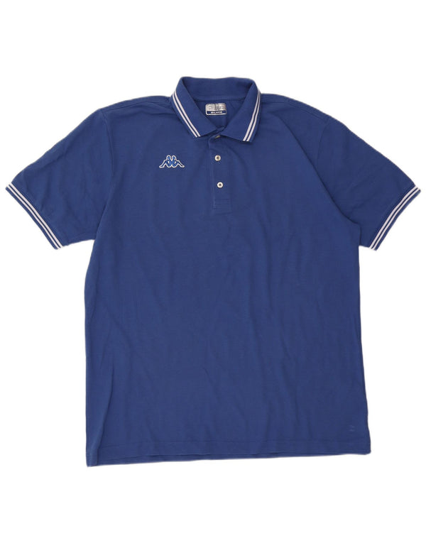 Kappa Polo Hombre 2XL Algodón A Rayas Azul