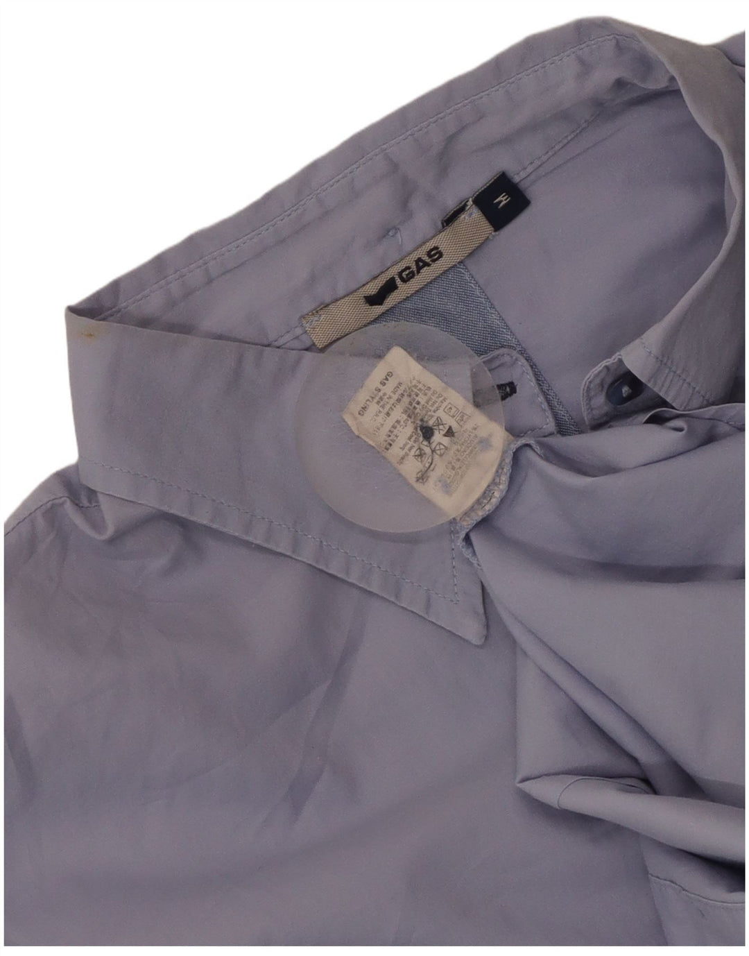 Camisa Gas Mujer UK 44 Algodón Azul Medio