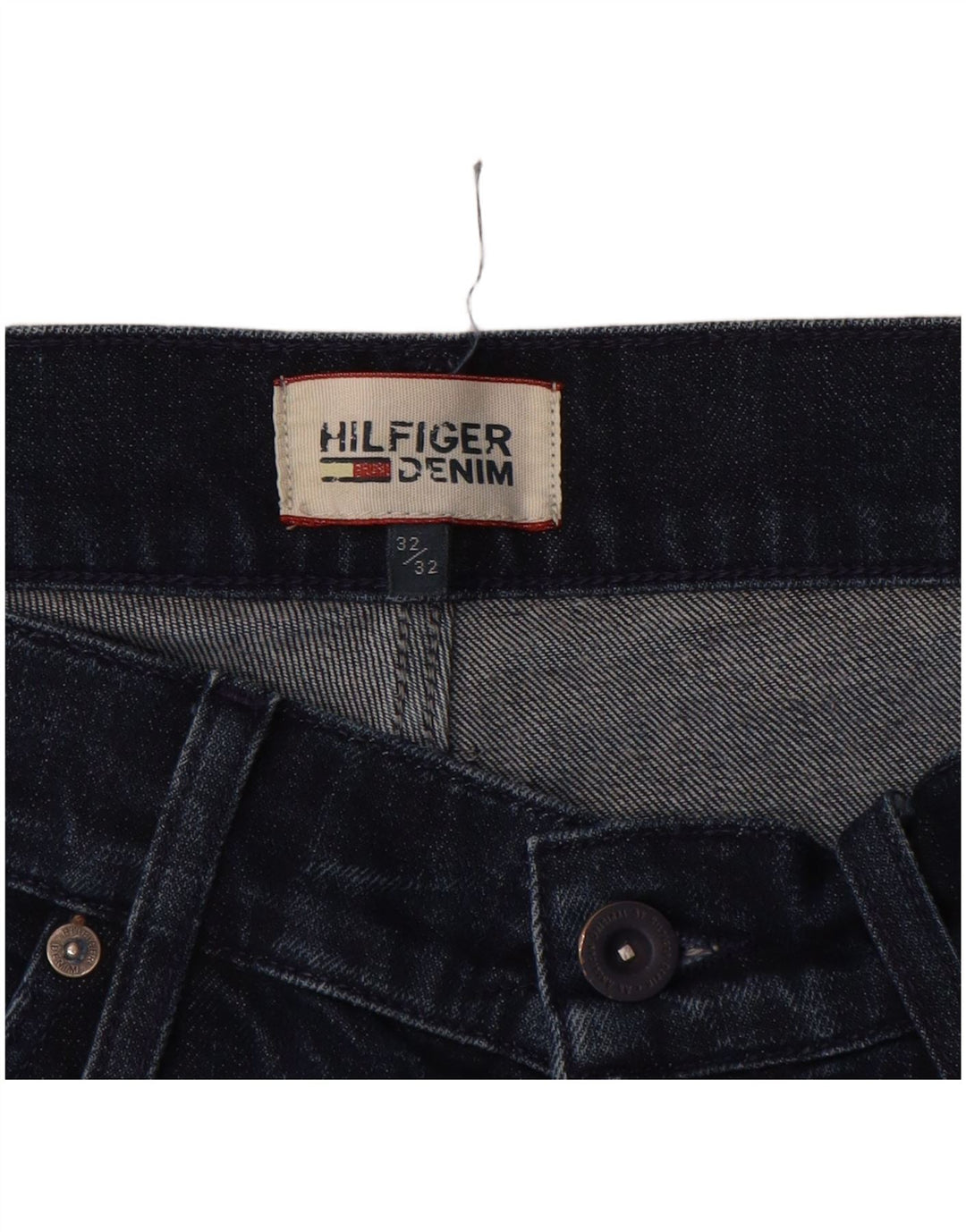 Tommy Hilfiger Vaqueros rectos para hombre W32 L32 Algodón azul marino