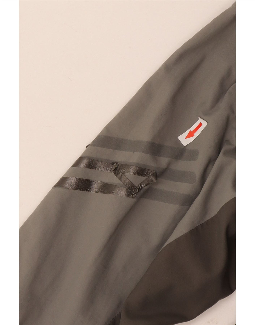 Adidas Chaqueta impermeable para hombre UK 40 Large Gris Colorblock Nylon