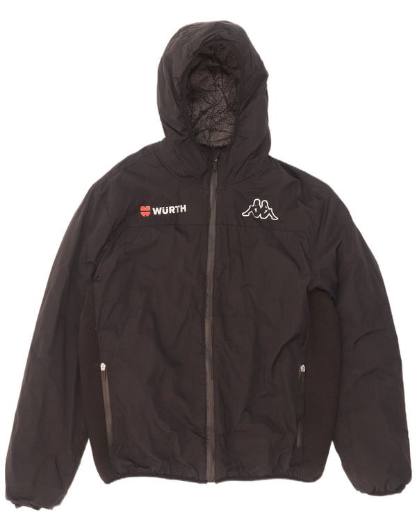 Kappa Chaqueta acolchada con capucha para hombre UK 44 2XL Poliamida negra