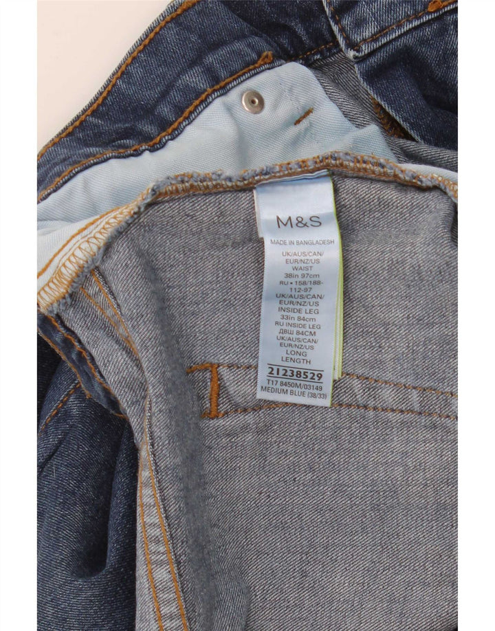 Marks & Spencer Vaqueros rectos regulares para hombre W38 L33 Algodón azul