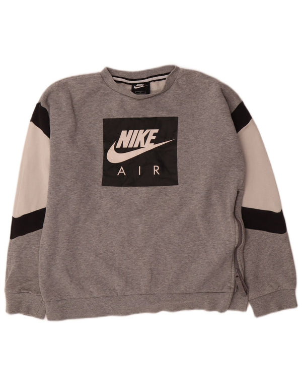 Nike Boys Air Graphic Sudadera Jumper 13-14 años XL Gris Colorblock