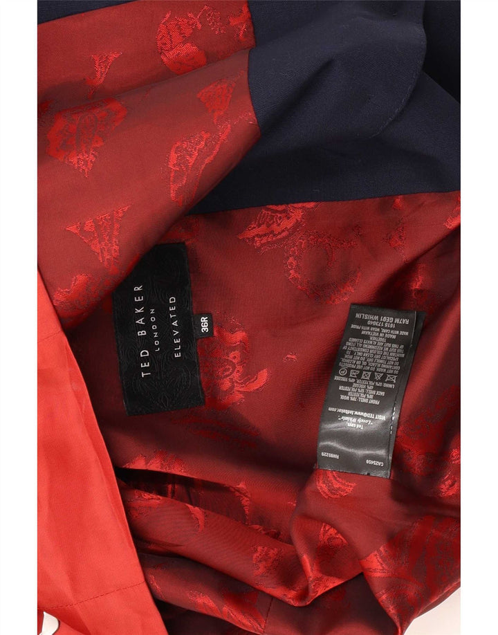 Chaleco de 4 botones para hombre de Ted Baker UK 36 Small Lana en bloques de color azul marino