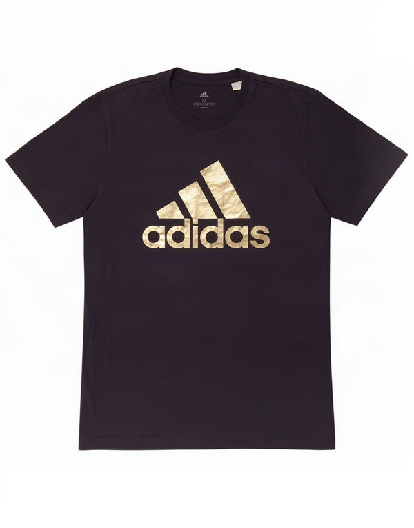 Adidas Hombre Camiseta Gráfica Top Medio Azul Marino Algodón