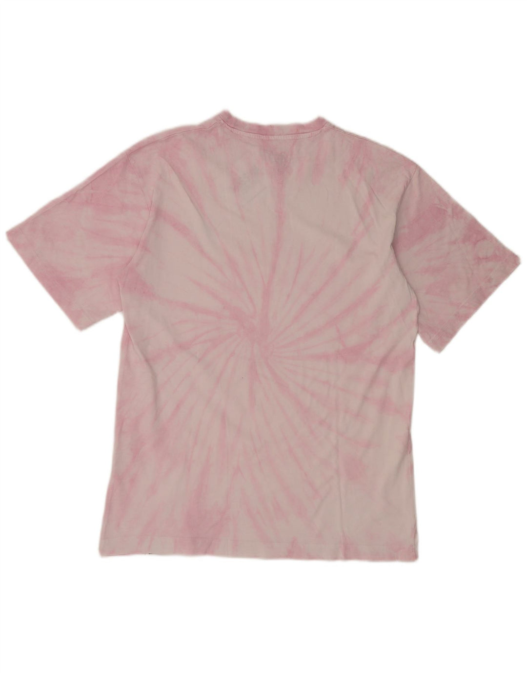 PULL & BEAR Hombre Camiseta Gráfica Top Small Pink Tie Dye Algodón