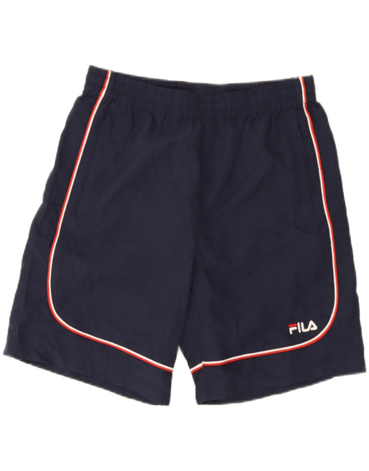 Fila - Pantalones cortos deportivos para hombre, talla grande, poliéster azul marino