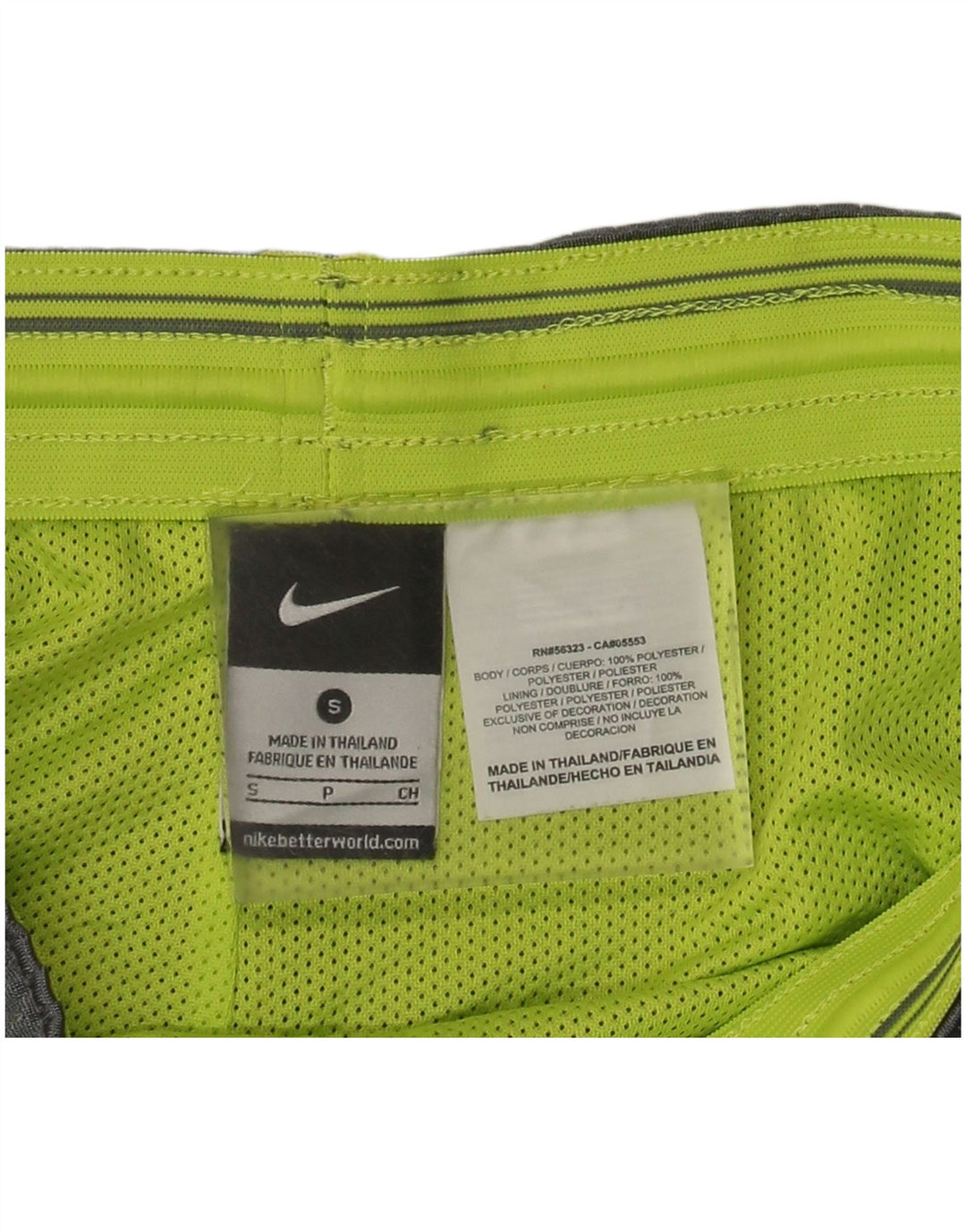 Nike - Pantalones cortos deportivos Dri Fit para mujer, talla 10, poliéster gris pequeño
