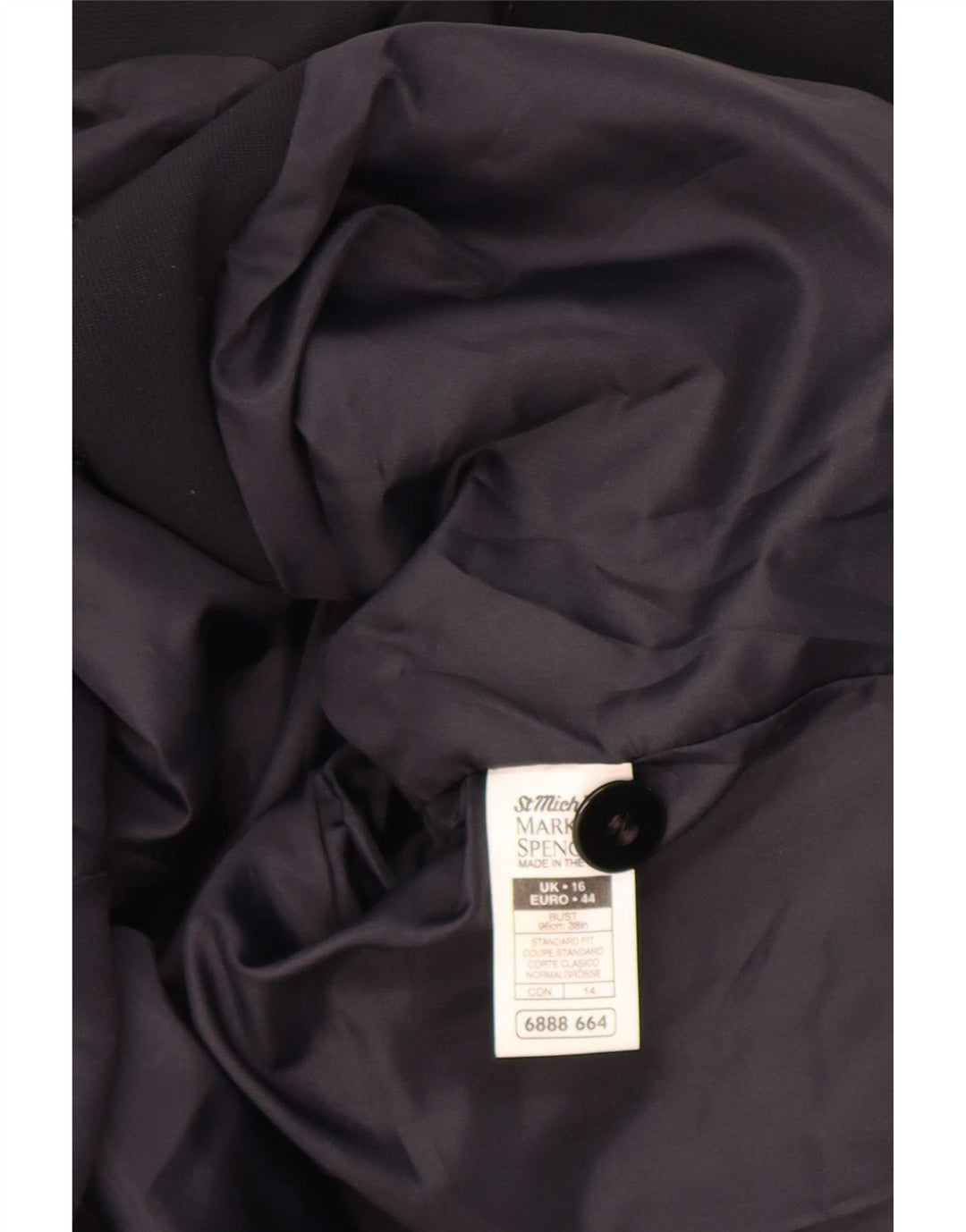 Marks & Spencer Chaqueta Blazer de 4 Botones St. Michael para Mujer UK 46 Grande Negro