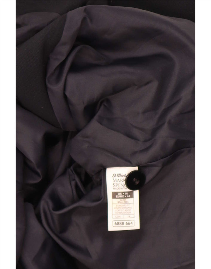 Marks & Spencer Chaqueta Blazer de 4 Botones St. Michael para Mujer UK 46 Grande Negro