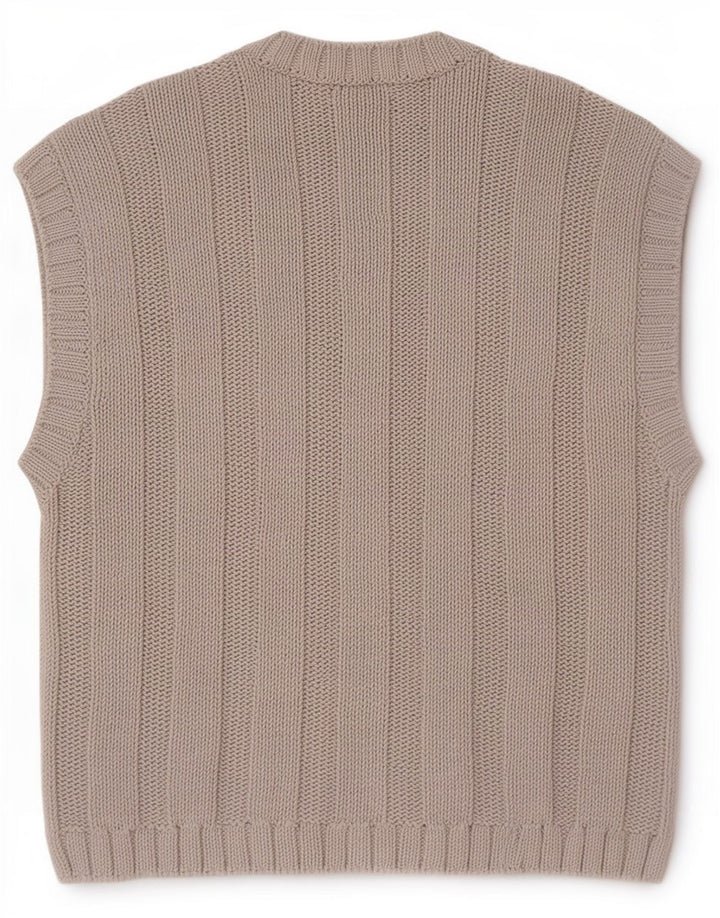 Zara Hombre Chaleco Tank Top Grande Gris Algodón