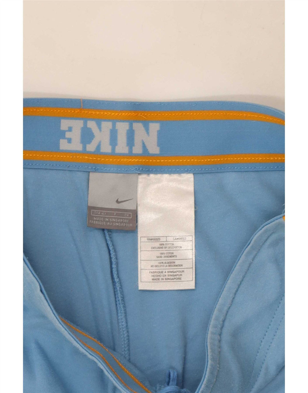 Nike - Pantalones cortos deportivos para mujer, talla 40, algodón azul pequeño