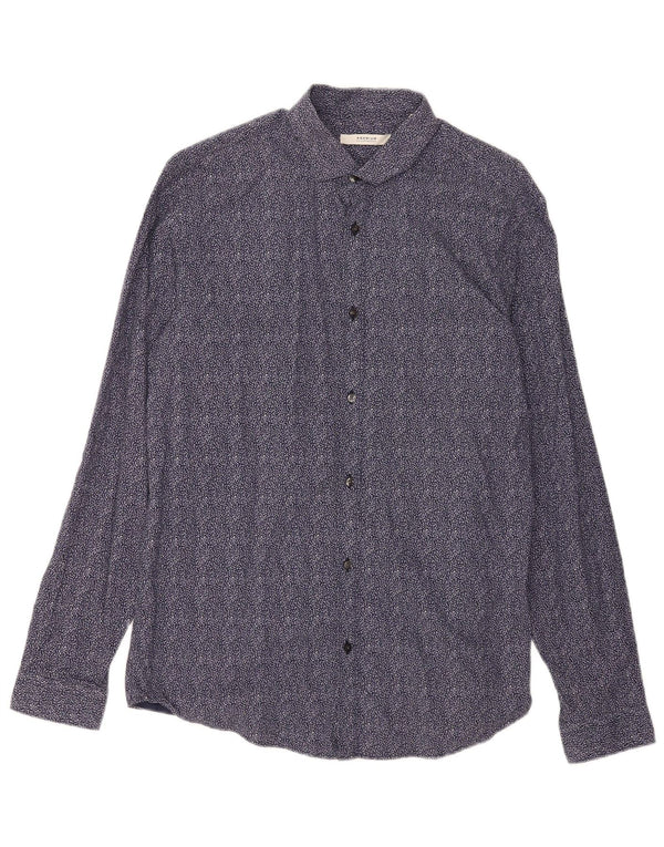 Camisa Jack & Jones para hombre Talla 42 Algodón floral azul marino grande