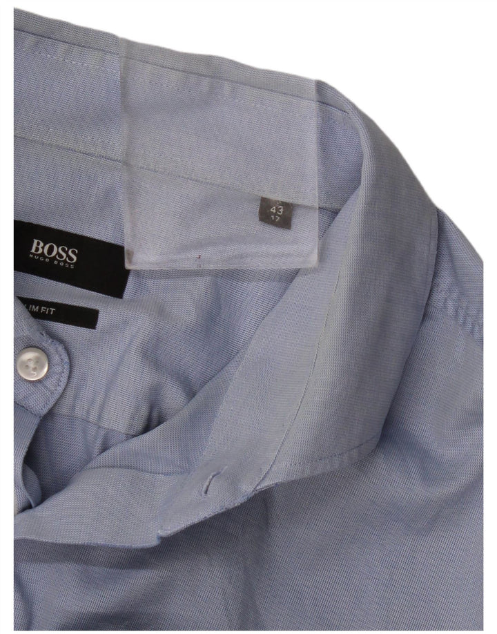 Camisa Hugo Boss Hombre Slim Fit Talla 43 17 XL Azul