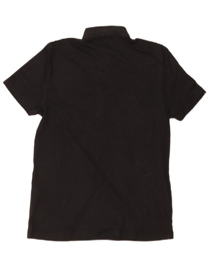 ALL SAINTS Polo Hombre Algodón Negro Mediano