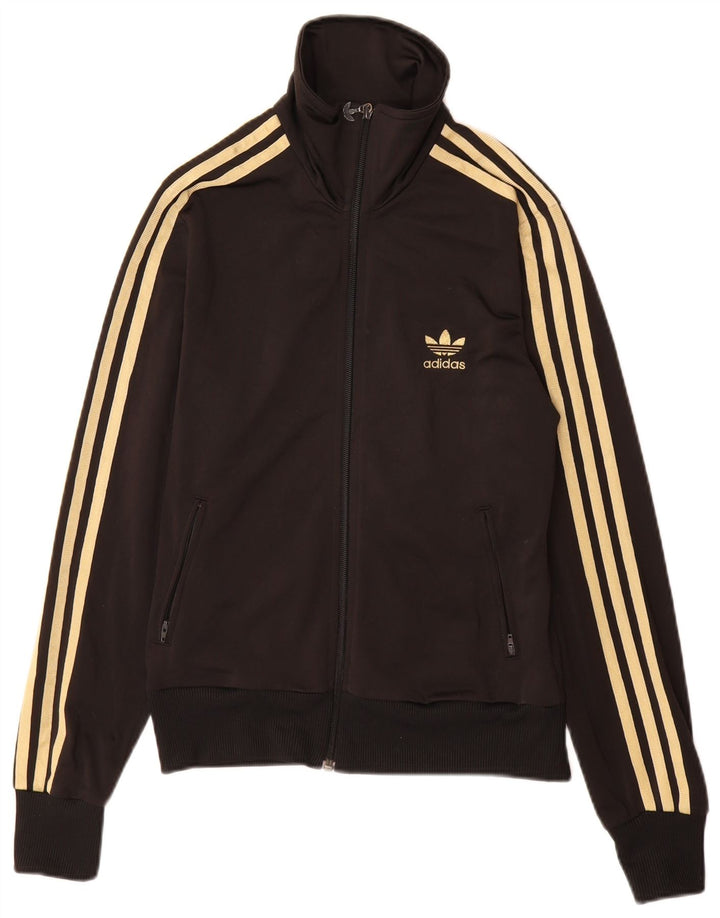 ADIDAS Chaqueta superior de chándal gráfico para mujer IT 40 Pequeña Poliéster negro