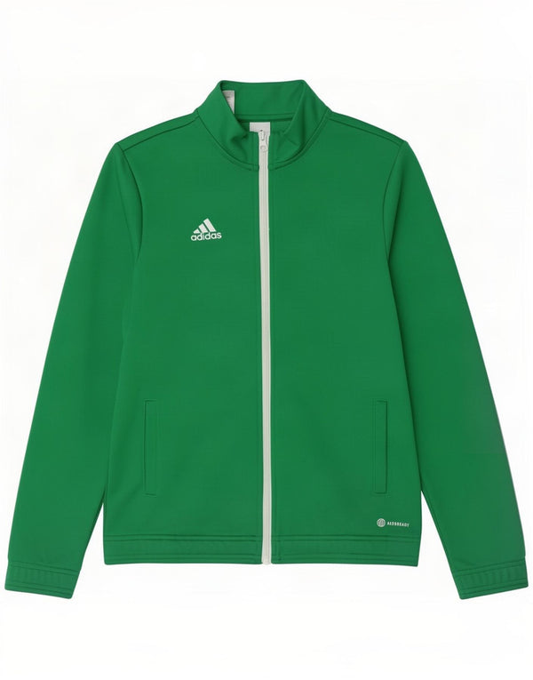 Adidas Chicos Aeroready Chándal Top Chaqueta 13-14 Años Verde Poliéster
