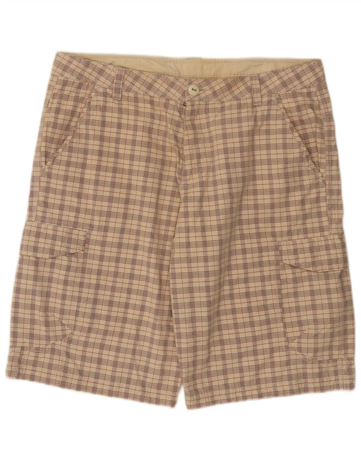 Pantalones cortos tipo cargo para hombre Invicta IT 52 XL W36 Algodón a cuadros beige