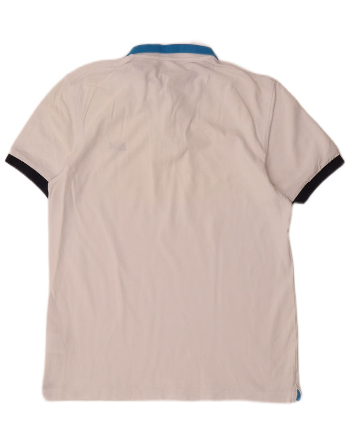 Polo Sun68 para hombre de algodón con bloques de color blanco mediano