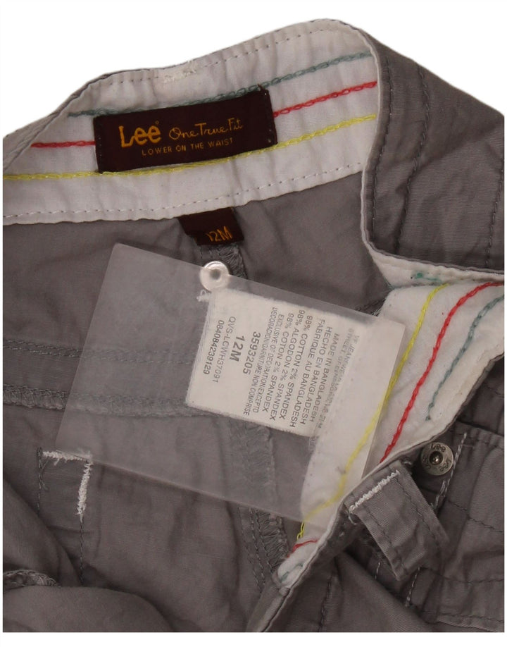 LEE Pantalones cortos casuales para mujer US 12 grande W34 algodón gris