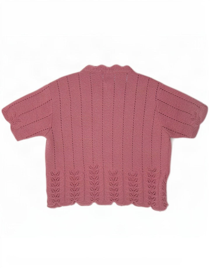St Michael - Jersey de manga corta con cuello redondo para mujer, talla 40, color rosa medio