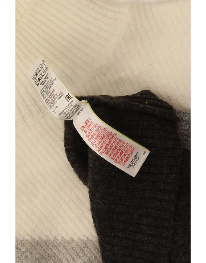 Marks & Spencer Suéter con Cuello Alto para Mujer UK 44 Grande Gris