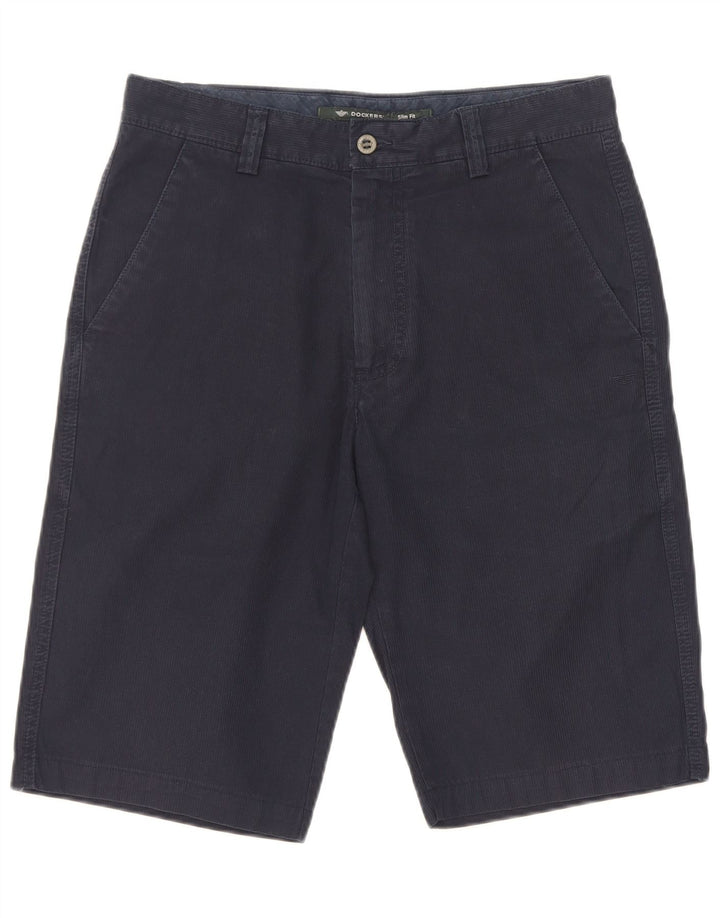 Dockers Pantalones cortos chinos ajustados para hombre W30 Medium Navy Blue