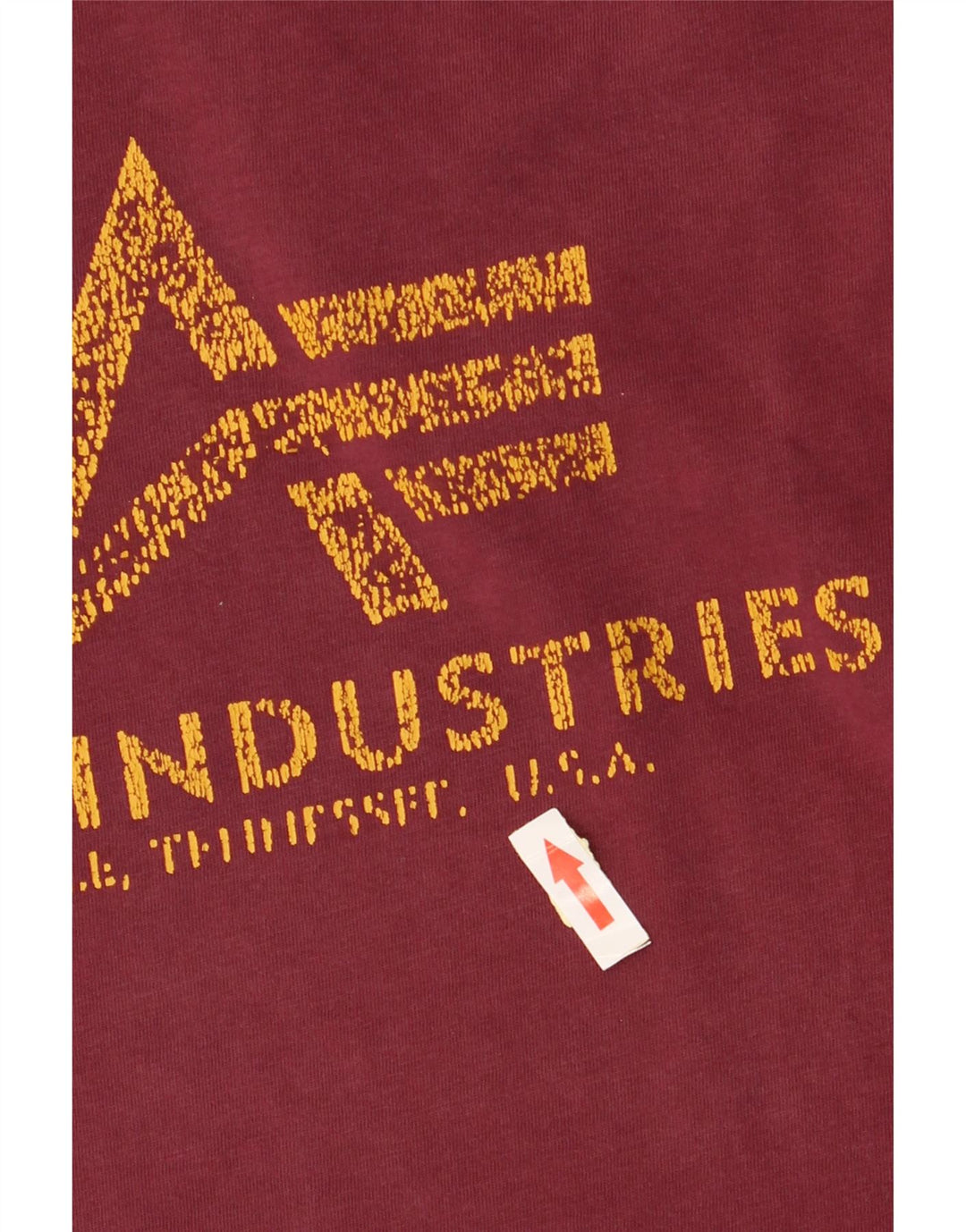 ALPHA INDUSTRIES Camiseta gráfica para mujer Top UK 44 Algodón medio burdeos