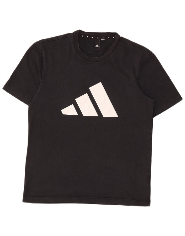 Adidas - Camiseta gráfica para hombre, talla mediana, algodón negro