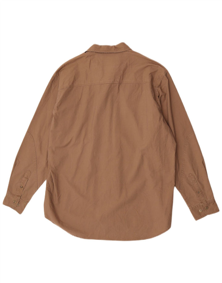 Camisa Wrangler Hombre XL Algodón Marrón