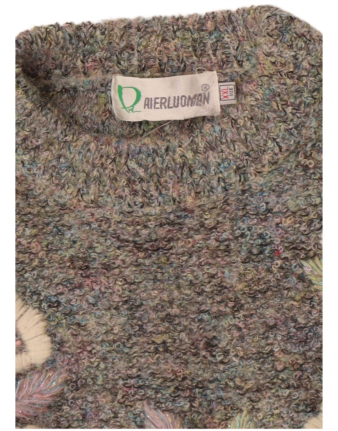 Aierluoman Suéter tipo jersey con cuello redondo para mujer UK 20 2XL Multicolor