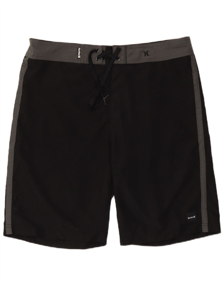 Hurley Hombre Bañador Corto Grande Negro Colorblock Poliéster