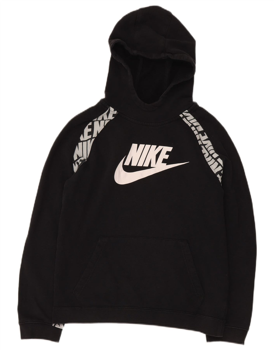 NIKE Sudadera con capucha gráfica para niños 13-14 años XL Algodón negro